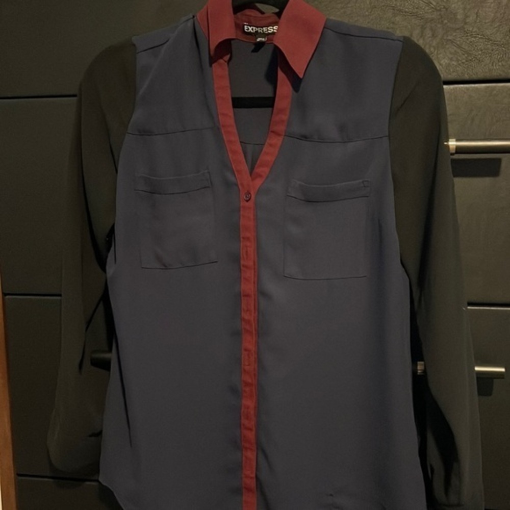 Express Color Block Blouse